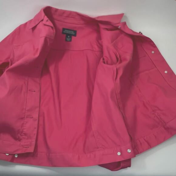 Jones New York Signature Womens M Jacket Small Corduroy Pinkish Coral - Picture 7 of 13